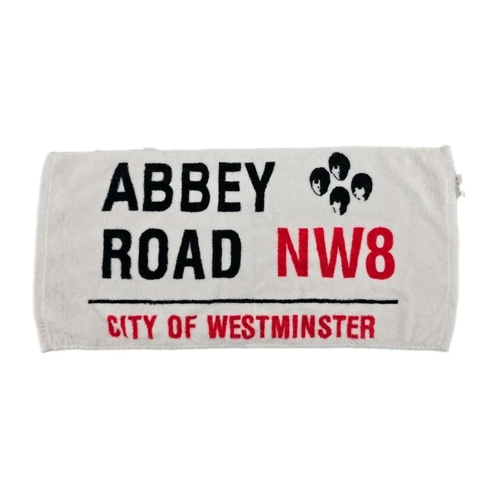 Vintage Jerry Richards Ltd Abbey Road NW8 Beatles London Street Sign Hand Towel